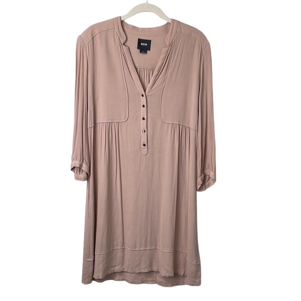 Anthropologie by Maeve Shift Dress Size 10 Rayon Blend Lightweight Flowy Gauze